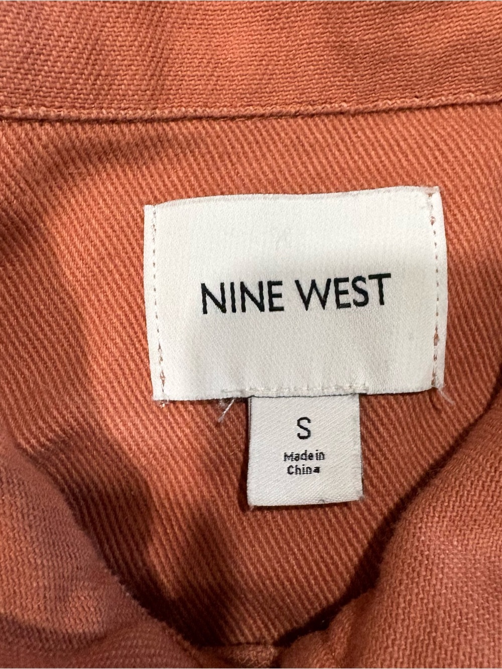Nine West Rust Orange Denim Cropped Jean Jacket sz S - Picture 4 of 8